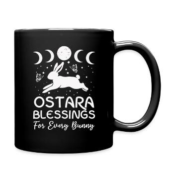 Ostara Blessings for Every Bunny Moon Phases - Full Colour Mug - black - Right
