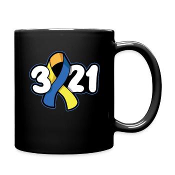 Syndrome de Down 3 21 Soutien Sensibilisation - Mug uni - noir - Droite