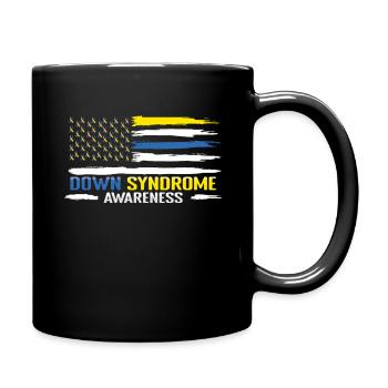 Conception du drapeau de sensibilisation au syndrome de Down - Mug uni - noir - Droite