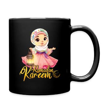 Aïd Mubarak Ramadan Kareem Illustration avec - Mug uni - noir - Droite