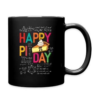 Happy Pi Day Math Fans Quadratic Formulas - Full Colour Mug - black - Right