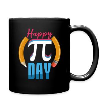 Happy Pi Day Math Fun Pencil Design - Mug uni - noir - Droite