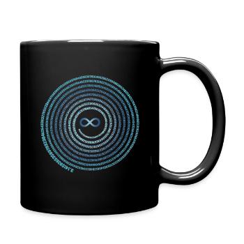 Infini Pi Day Spirale Motif Nombres - Mug uni - noir - Droite