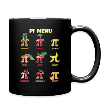 Pi Menü Vielfalt Für Pi Tag Feiern - Tasse einfarbig - Schwarz - Rechts
