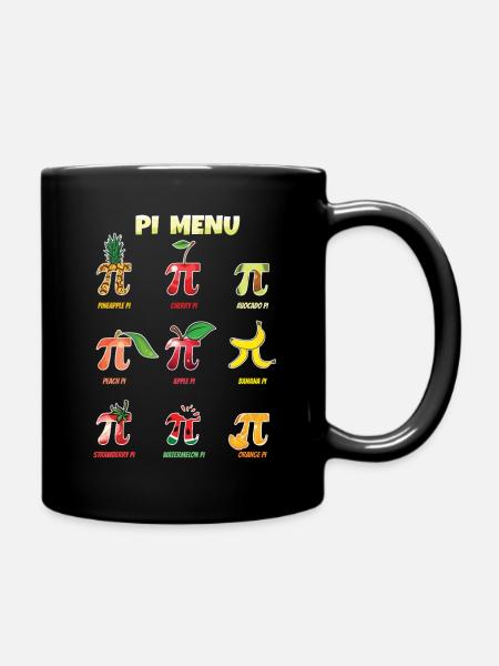 Variété de menus Pi pour les célébrations de la Journée Pi - Mug uni - noir