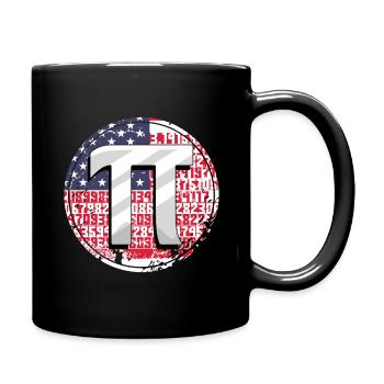 Numéros de balise Pi avec drapeau américain - Mug uni - noir - Droite