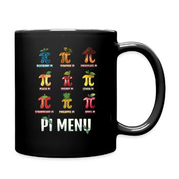 Köstliches Pi-Menü für Pi-Tag Liebhaber - Tasse einfarbig - Schwarz - Rechts