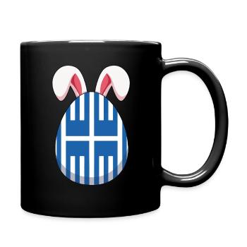 Oeuf de Pâques grec avec motif d’oreilles - Mug uni - noir - Droite