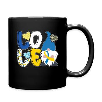 L’amour pour le soutien du syndrome de Down - Mug uni - noir - Droite