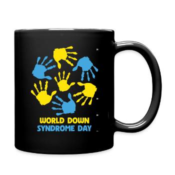 World Down Syndrome Day Handprints - Full Colour Mug - black - Right