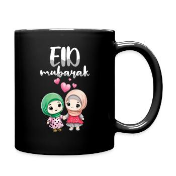 Eid Mubarak Süße Freundschaft Liebe - Tasse einfarbig - Schwarz - Rechts