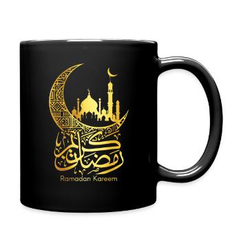 Aïd Mubarak Ramadan Kareem Moon Mosque Design - Mug uni - noir - Droite