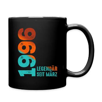 Legendär Seit März 1996 März 1996 Geburtstag 1996 - Tasse einfarbig - Schwarz - Rechts