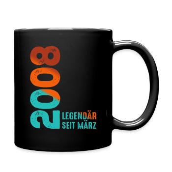 Legendary Since March 2008 March 2008 Birthday 2008 - Full Colour Mug - black - Right
