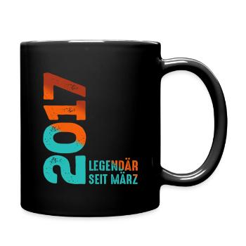 Legendary Since March 2017 March 2017 Birthday 2017 - Full Colour Mug - black - Right