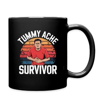 Maux d’estomac, Survivant, Expression humoristique - Mug uni - noir - Droite
