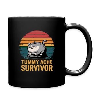 Maux de ventre : Survivor Cat Look rétro - Mug uni - noir - Droite