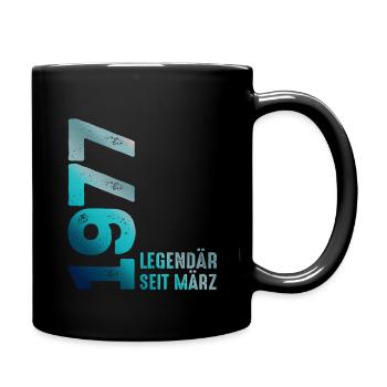 Legendär Seit März 1977 März 1977 Geburtstag 1977 - Tasse einfarbig - Schwarz - Rechts
