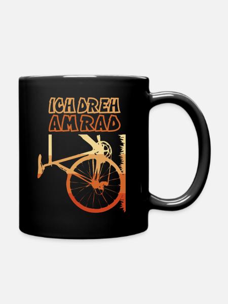 Ich dreh am Rad Radler Spruch Radl Biker Radfahrer - Tasse einfarbig - Schwarz