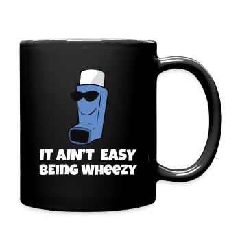 Asthma Awareness: Not Just Being Wheezy - Full Colour Mug - black - Right