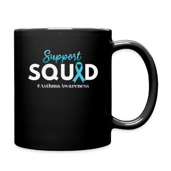 Asthma Bewusstsein Support Squad - Tasse einfarbig - Schwarz - Rechts