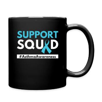 Équipe de soutien : Sensibilisation à l’asthme - Mug uni - noir - Droite