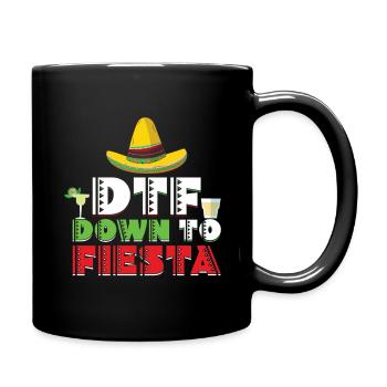 Cinco De Mayo DTF Down To Fiesta Sombrero - Mug uni - noir - Droite
