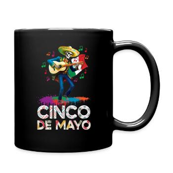 Feiere Cinco De Mayo Mit Musik Und Farben - Tasse einfarbig - Schwarz - Rechts