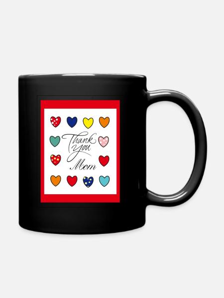 Thank you Mom - Tasse einfarbig - Schwarz