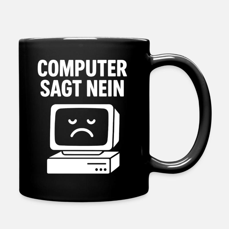 L’ordinateur dit non - Humour rétro - Mug uni - noir