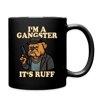 Gangster dog with style - Full Colour Mug - black - Right