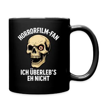 Funny skull for horror movie fans - Full Colour Mug - black - Right