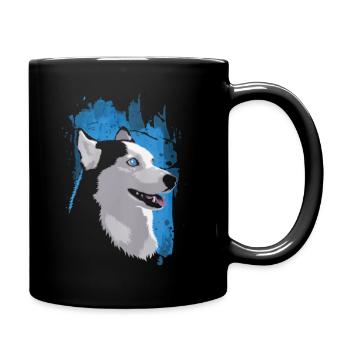 I Love Husky - Full Colour Mug - black - Right