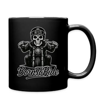Born to Ride - Biker Motorrad Motorradfahrer - Tasse einfarbig - Schwarz - Rechts