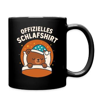 Sleeping Bear Illustration - Full Colour Mug - black - Right