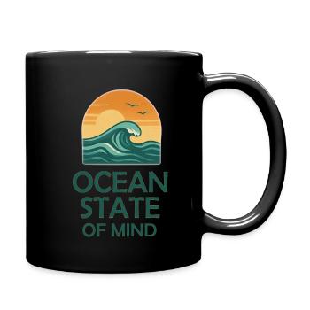 Ocean State of mind - Full Colour Mug - black - Right