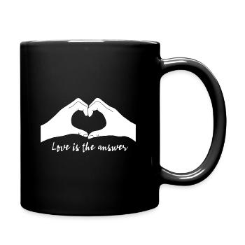 la langue des signes l'amour est la réponse la langue des signes - Mug uni - noir - Droite