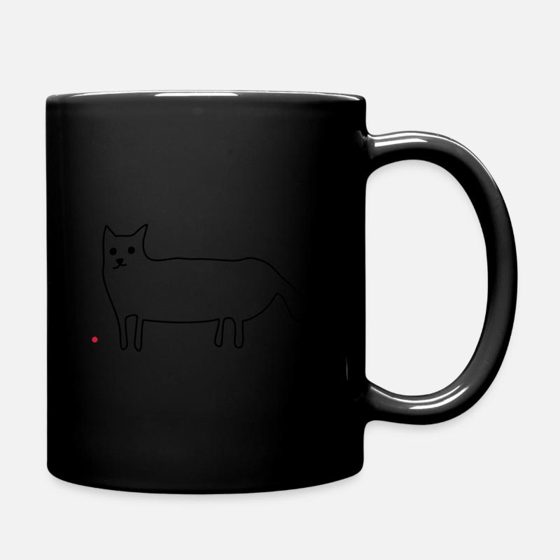 Chat avec pointeur laser - Mug uni - noir