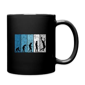 Basket basket-ball rétro - Mug uni - noir - Droite