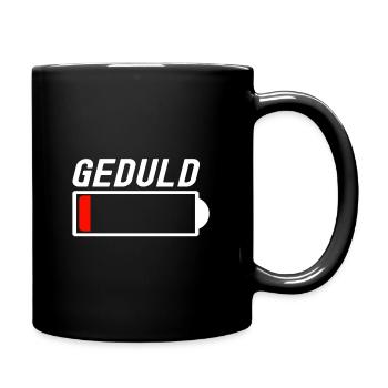 Geduld - Akku leer - Tasse einfarbig - Schwarz - Rechts