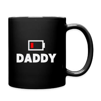 Dad Battery Empty - Funny Father's Day Gift - Full Colour Mug - black - Right