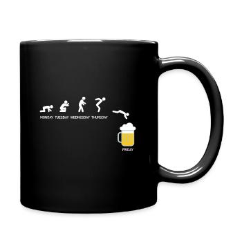 Fun beer week finally Friday - Full Colour Mug - black - Right