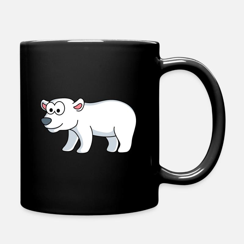 Eisbär Comic Tier - Tasse einfarbig - Schwarz