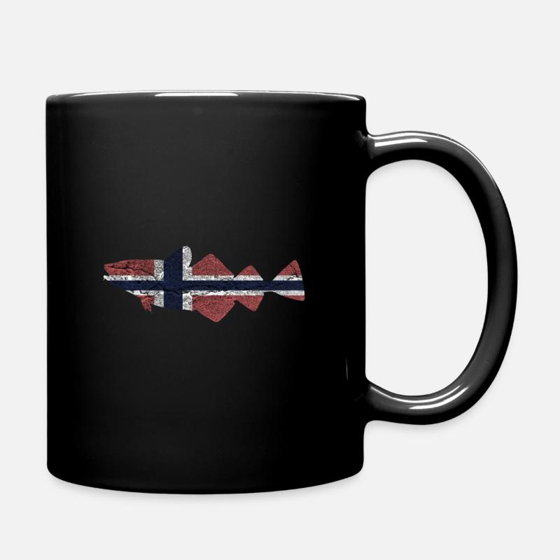 Angeln Norwegen - Tasse einfarbig - Schwarz