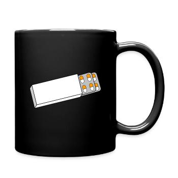 Tabletten Pillen Medikament - Tasse einfarbig - Schwarz - Rechts