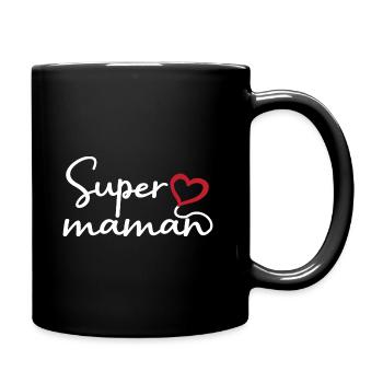 Super maman - Mug uni - noir - Droite