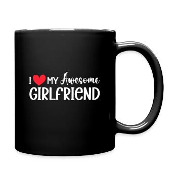 Paare Liebe Herz Freund Geschenkidee Beziehung - Tasse einfarbig - Schwarz - Rechts