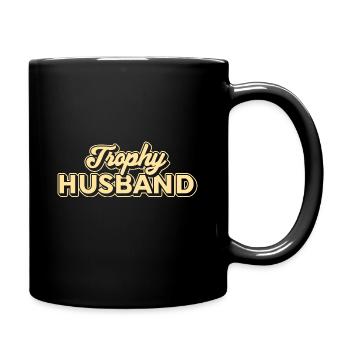 Husband Groom Marriage Wedding Gift Idea - Full Colour Mug - black - Right