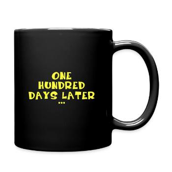 Hundert Tage später 100. Schultag Lehrer - Tasse einfarbig - Schwarz - Rechts