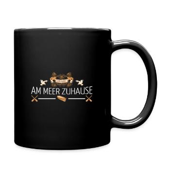 Am Meer Zuhause - Ostsee - Tasse einfarbig - Schwarz - Rechts